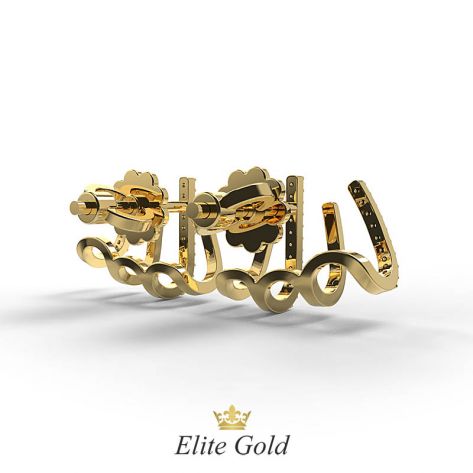 сережки-пусеты Demi  - обратная сторона