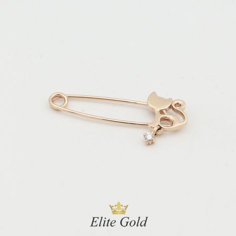 брошка-булавка с котиком