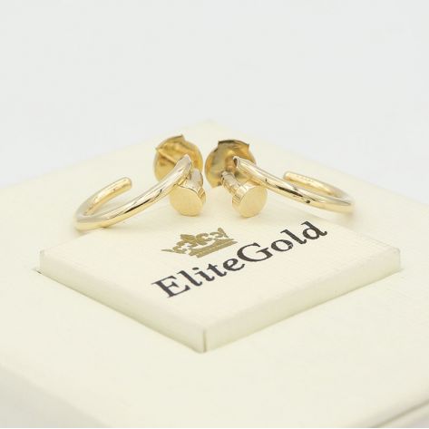 серьги-гвоздики в стиле картье