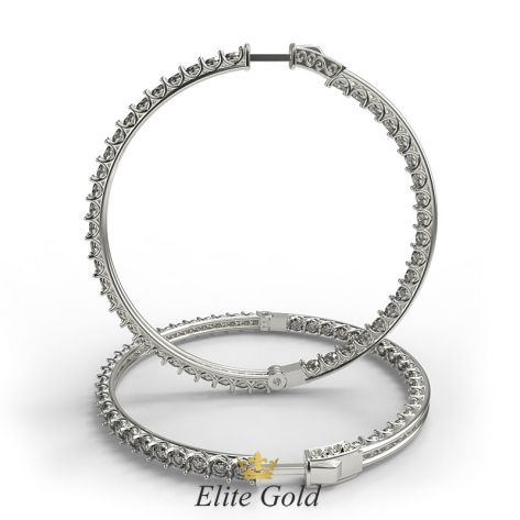 серьги-кольца Christie в белом золоте