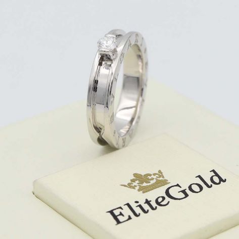 в белом золоте с бриллиантом 3.5 мм