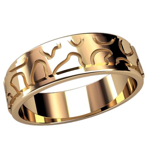 Universalnoe Dizajnerskoe Kolco S Neobychnym Risunkom Bez Kamnej Kupit Ot 8147 Grn Elitegold Ua