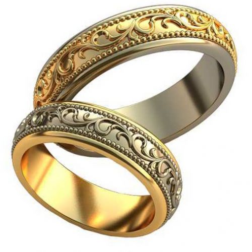 обручальные кольца Arden в белом и лимонном золоте