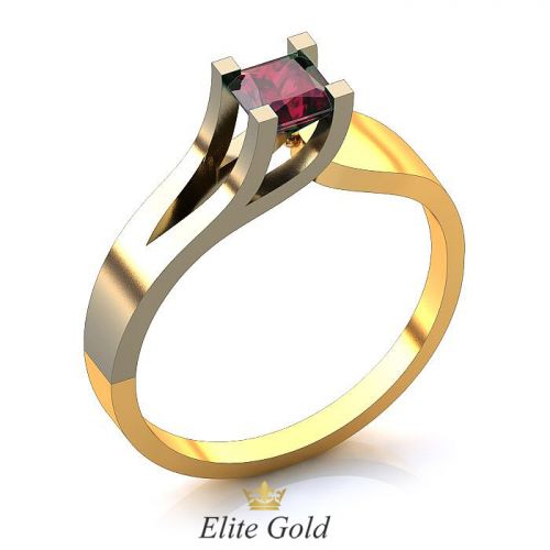 авторское кольцо для помолвки с рубином