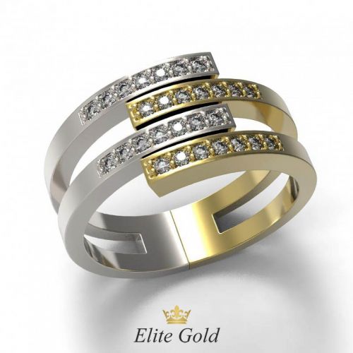 Золотое составное кольцо Odilia