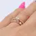 Engagement ring with the inscription I love you