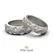 Moonlight wedding bands with lunar craters imitation