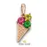 Авторская подвеска Ice Cream в виде рожка с мороженым