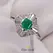Vintage Azaria emerald and diamond ring