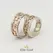 Tandem wedding rings without stones