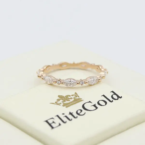 Exclusive women's ring Aspen with stones in a circle, 2 image