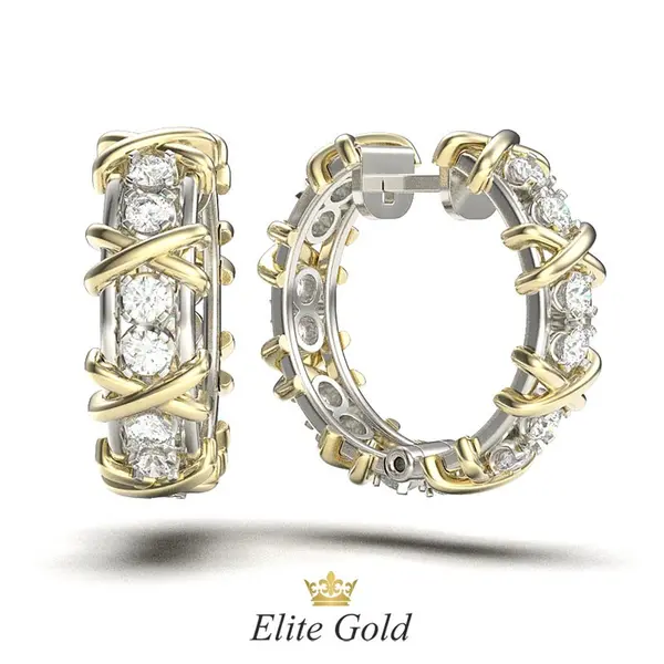 серьги 16 Stones XL в стиле известного бренда