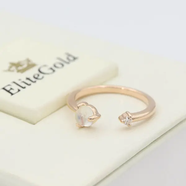 Author's thin Oni ring with two stones