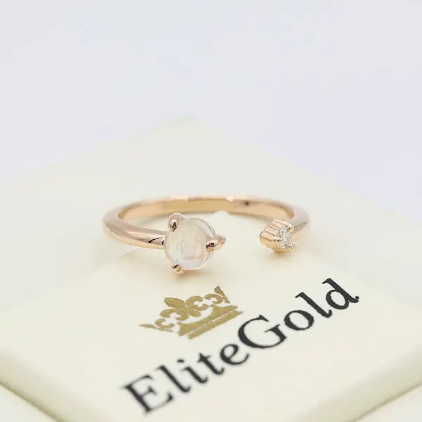 Author's thin Oni ring with two stones, 2 image