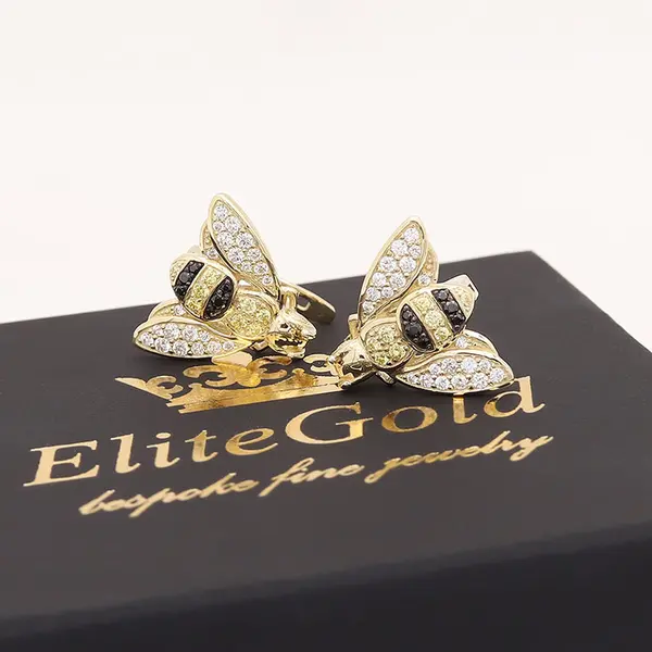 Bespoke fantasy Honey Bee earrings, 2 image