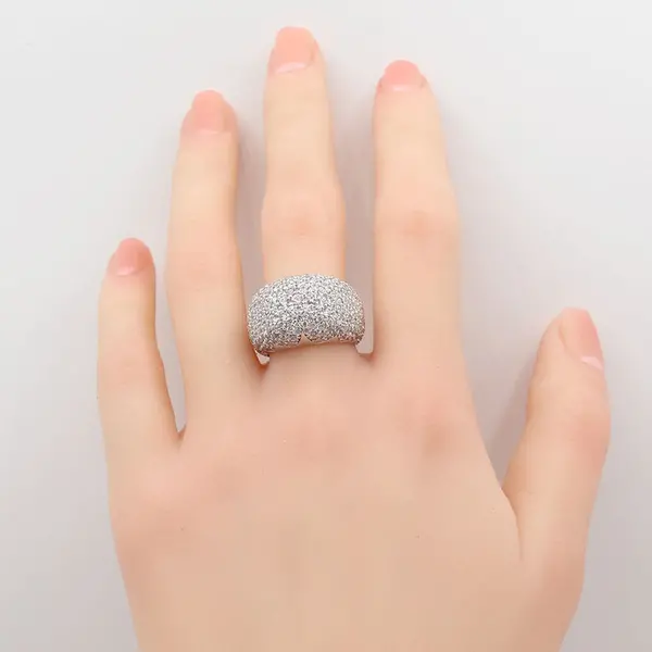 Sunlight wide ring with stones and pattern, 9 image