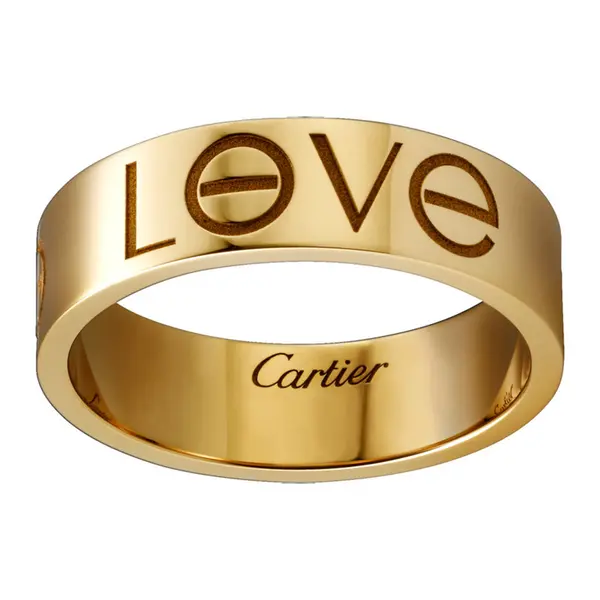 ?Кольцо в стиле Cartier Love с надписью?
