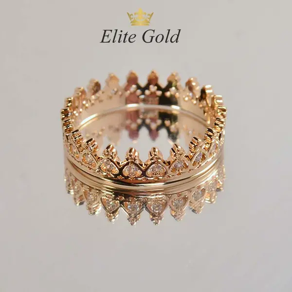 Tiara ring - Кольцо Корона в красном золоте