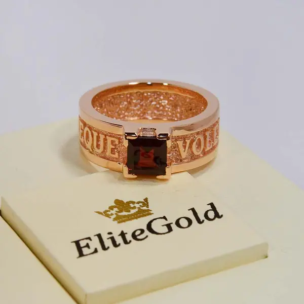 Men's ring with the inscription Sint, ut sunt, aut non sint and a square stone, 2 image