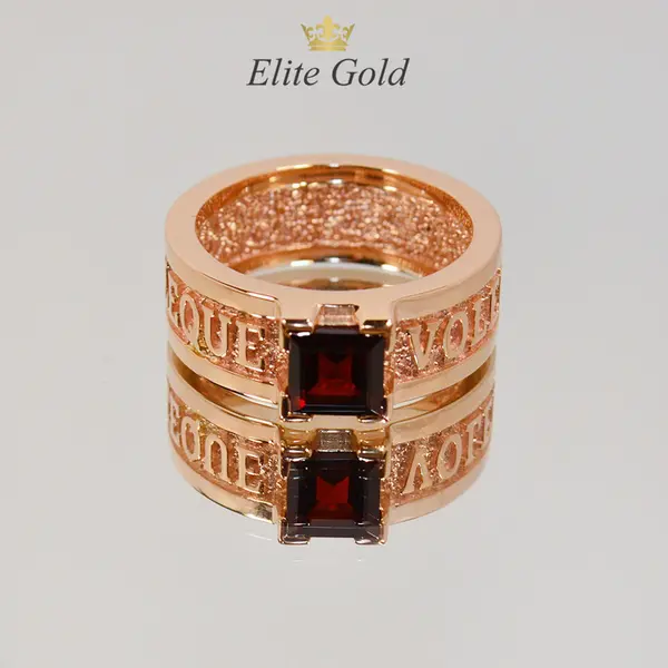 Men's ring with the inscription Sint, ut sunt, aut non sint and a square stone, 3 image