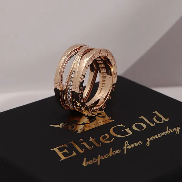 Bvlgari Legend Ring style ring with stones, 6 image