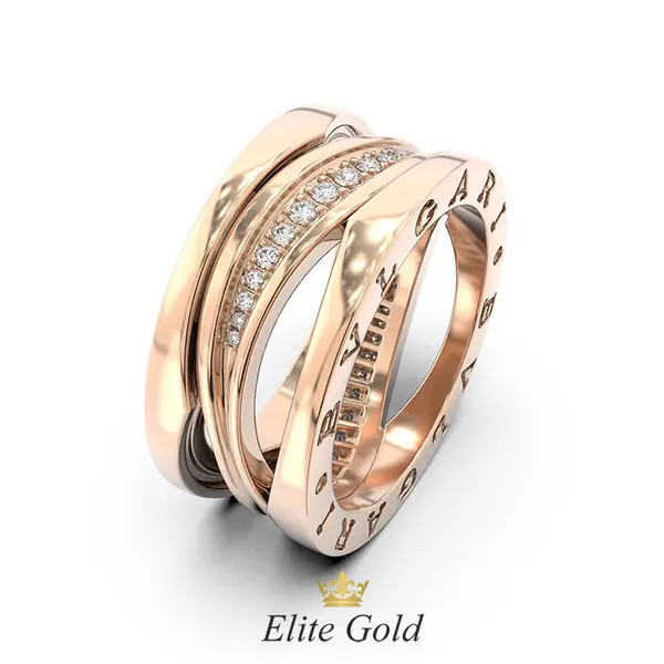 Bvlgari Legend Ring style ring with stones