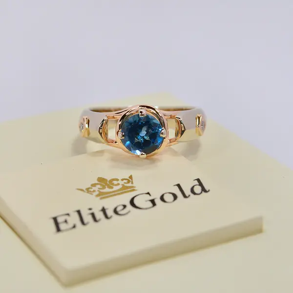 Кольцо Siren с топазом London Blue