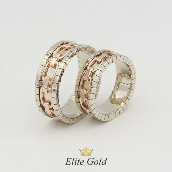 Tandem wedding rings without stones