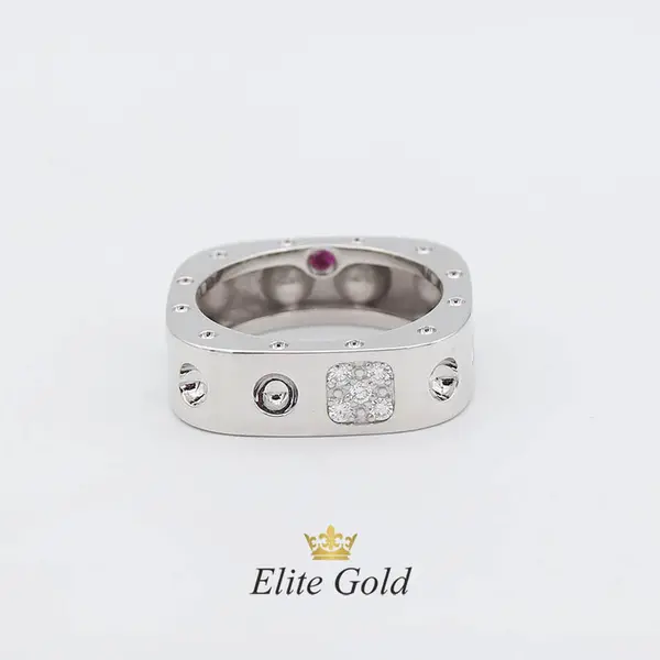 Author's ring Pois Moi of an unusual shape with a stone inside, 3 image
