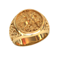 кольцо Георгий Победоносец в красном золоте