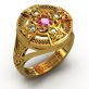 кольцо Tateossian Ring в классическом оттенке золота 585