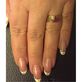 кольцо в сеточку с камнем на пальце с корундом