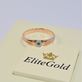 женское помолвочное кольцо в красном золоте с топазом и бриллиантами