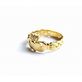 кладдахское ирландское кольцо без камней с плетением в лимонном золоте