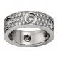 Кольцо в стиле Cartier Love в белом золоте