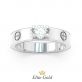 Кольцо в стиле Cartier Love, модель с одним камнем в центре
