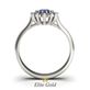 кольцо для помолвки с сапфиром и бриллиантами