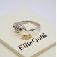кольцо с цветными бриллиантами в белом золоте 585