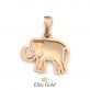 Золотой кулон с изображением слона вид сзади