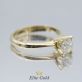 кольцо Jewel с крупным камнем в лимонном золоте