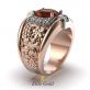 Фантазийное мужское кольцо Alladin с крупным камнем и узорами