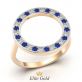 кольцо Ora с белыми и синими камнями