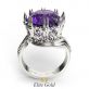 кольцо The Witching Hour с фиолетовым камнем