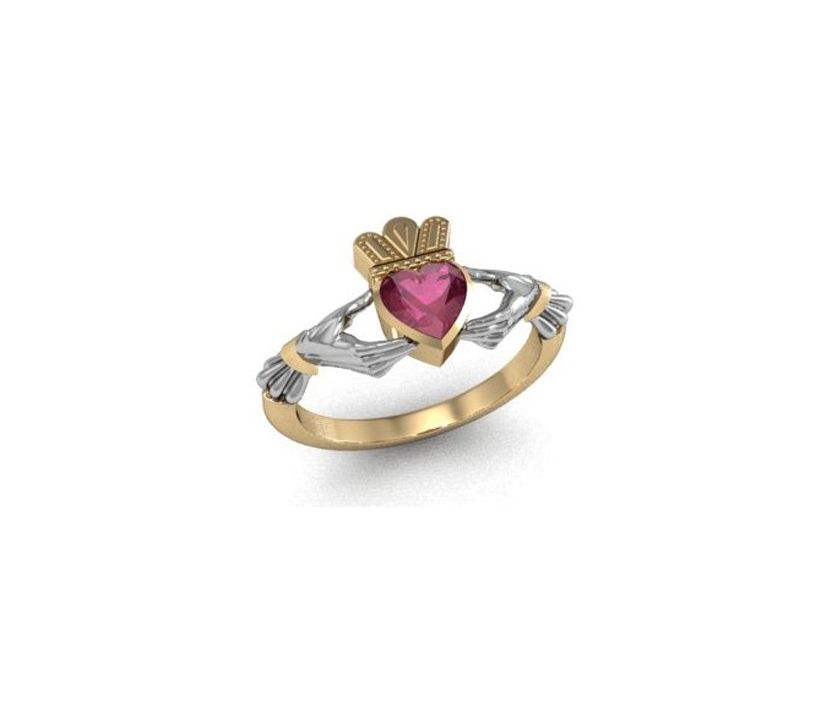 кладдахское кольцо с камнем сердце