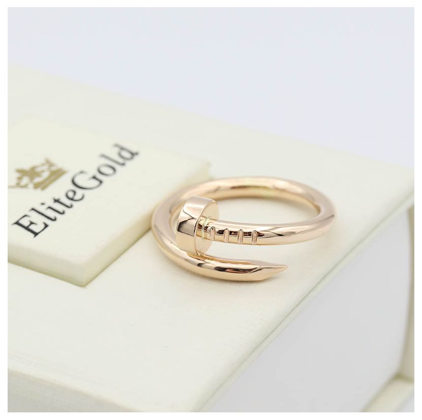 кольцо в стиле картье гвоздь без камней