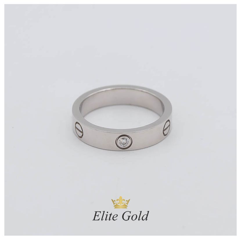 Кольцо в стиле Cartier Love Small в белом золоте