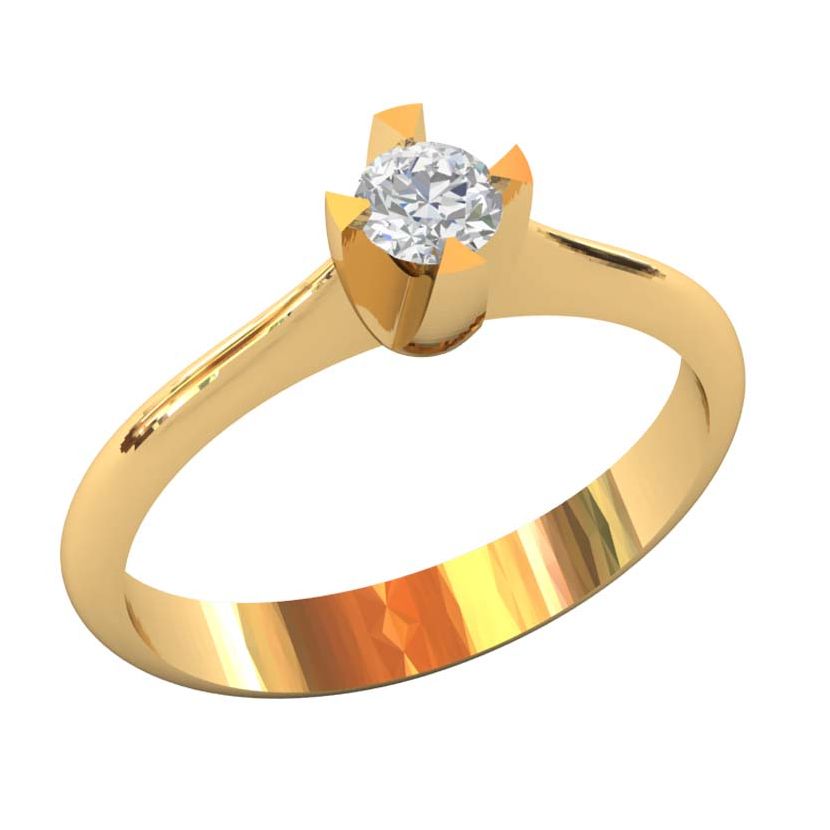 женское кольцо солитер для помолвки