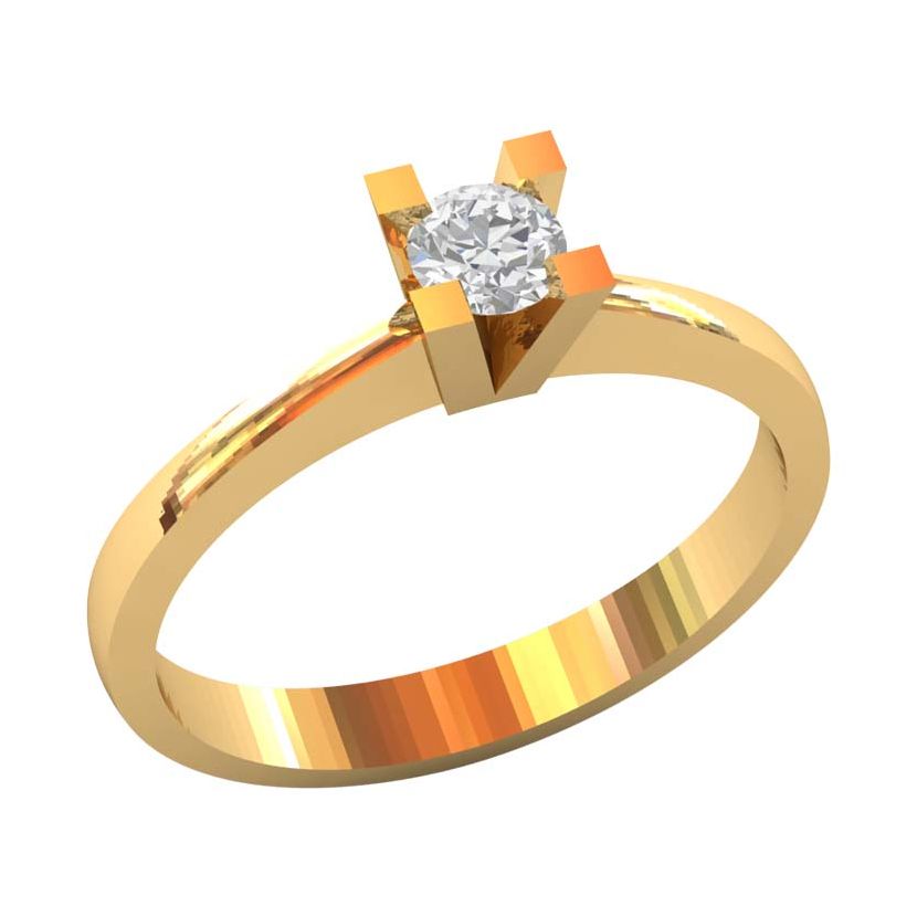 классическое кольцо солитер для помолвки