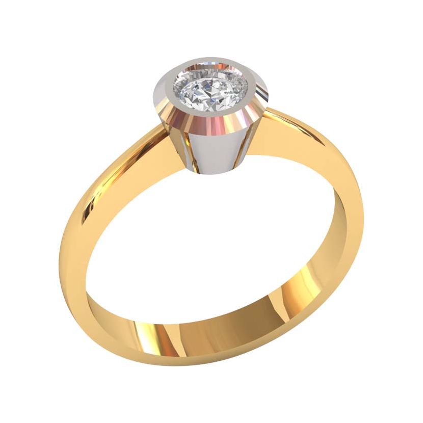 Женское дизайнерское кольцо боченок с одним камнем