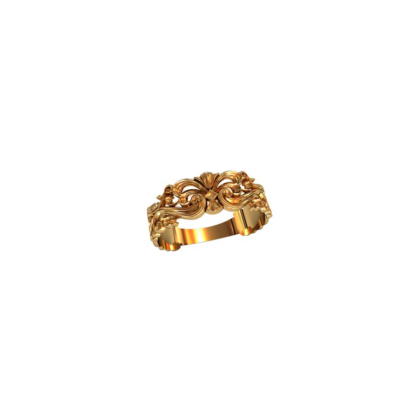 женское ажурное кольцо с узорами